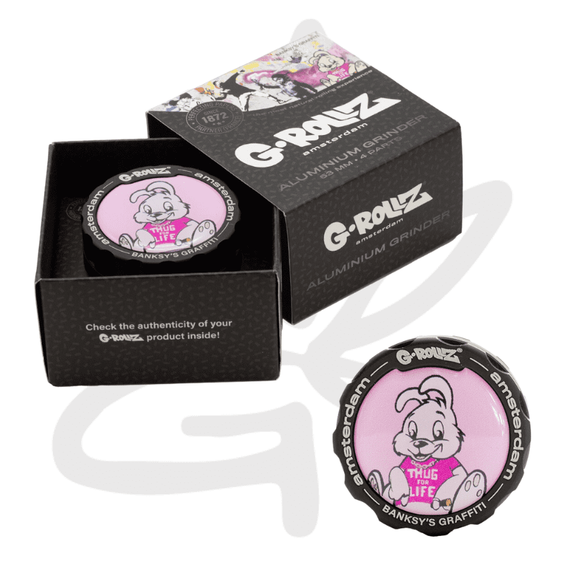 Grinder Banksy "Thug for life" 3 parties 53mm - G-Rollz