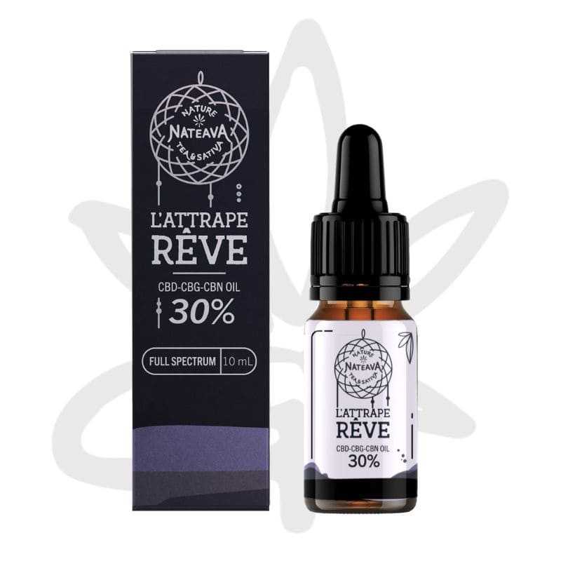 Huile 30% CBD CBG CBN Full Spectrum "L'attrape Rêve" 10 ml - Nateava