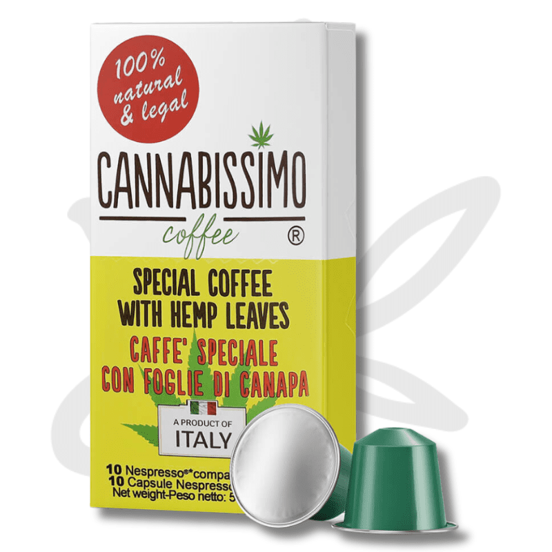 Dosette café Nespresso avec feuilles de chanvre -  Cannabissimo