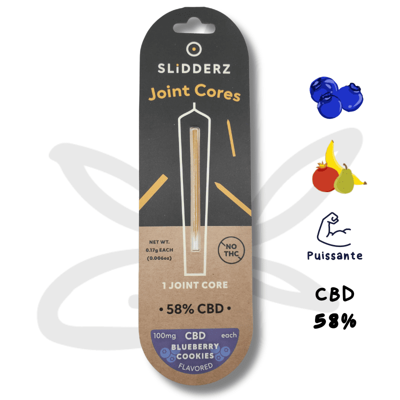 1 Joint Core Blueberry Cookies 58% CBD - Slidderz - CBD Extract