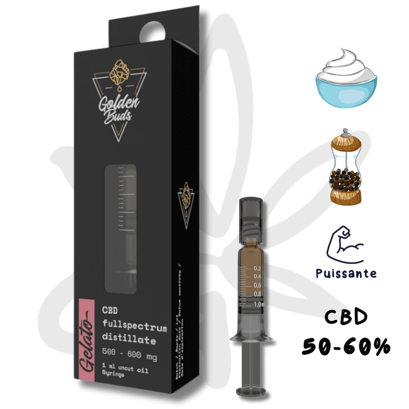 Seringue CBD Gelato 600mg CBD 1ml - Golden Buds