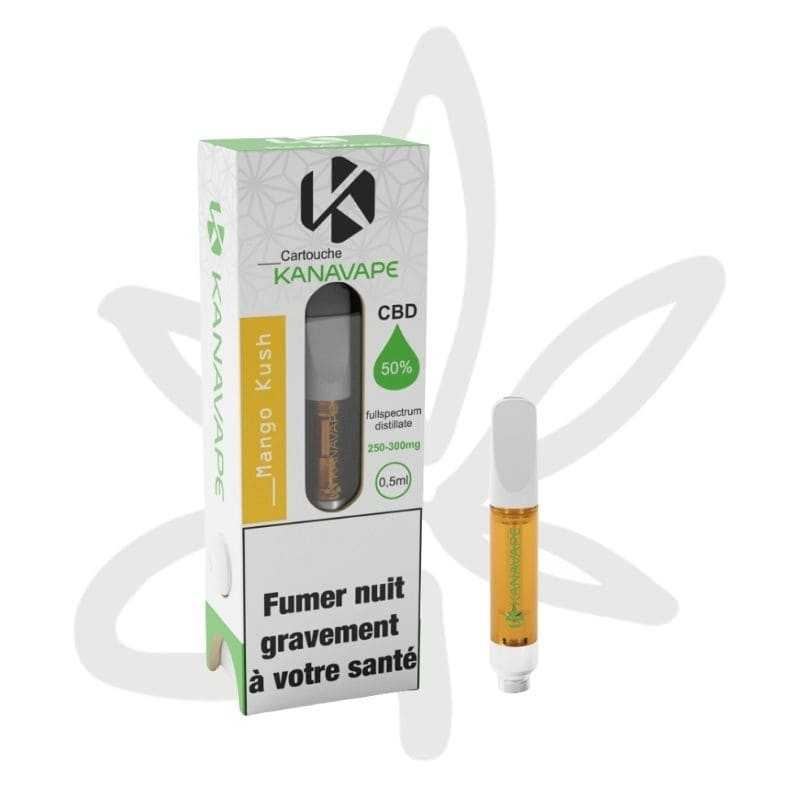 Cartouche CBD vape pen Mango Kush 250mg CBD 0.5ml - Kanavape