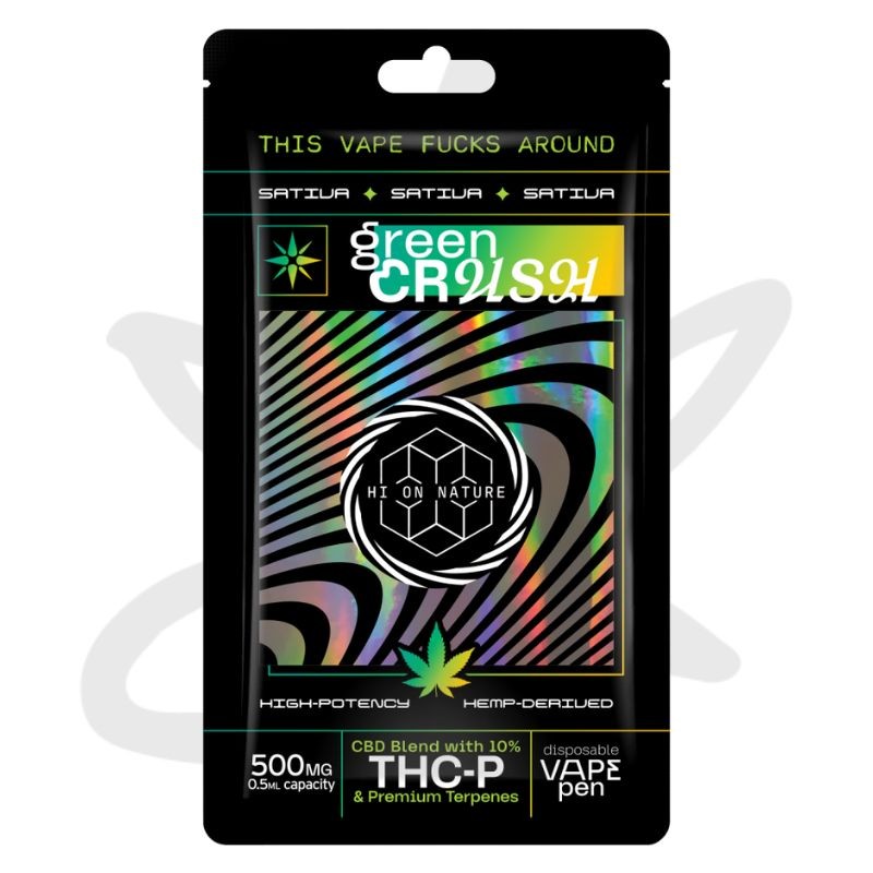 Puff 10% THCP + Delta 9 THC "Green Crush" Sativa 250 puffs - Hi On Nature