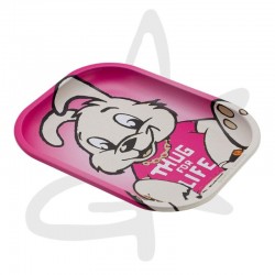 Plateau a rouler Banksy's graffiti thug for life 14x18 - G-ROLLZ