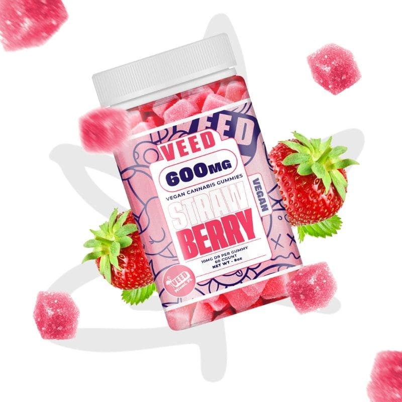 Gummies Strawberries 600mg delta 9 THC x60 - VEED