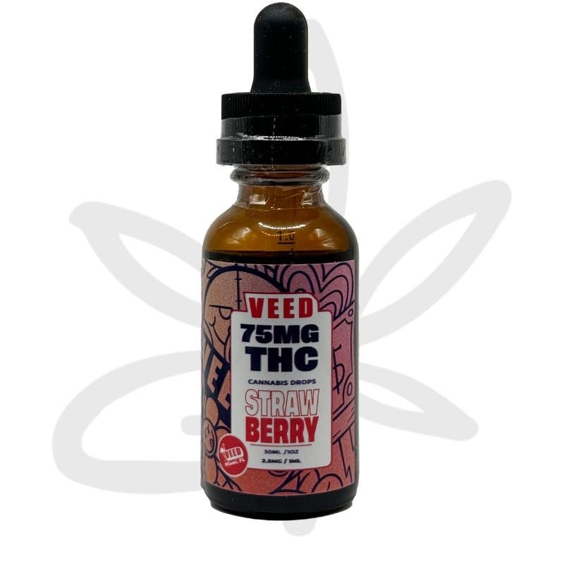 Huile Strawberry 75mg delta 9 THC 30ml - VEED